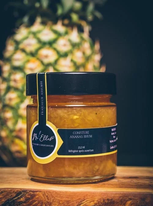 Confiture artisanale ananas et rhum